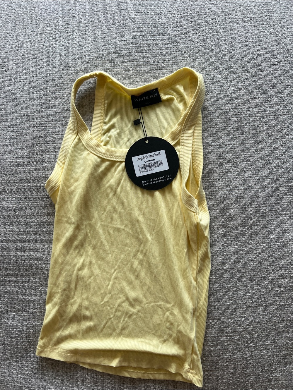 White Fox Boutique Lemon Scoop Ribbed Camisole
